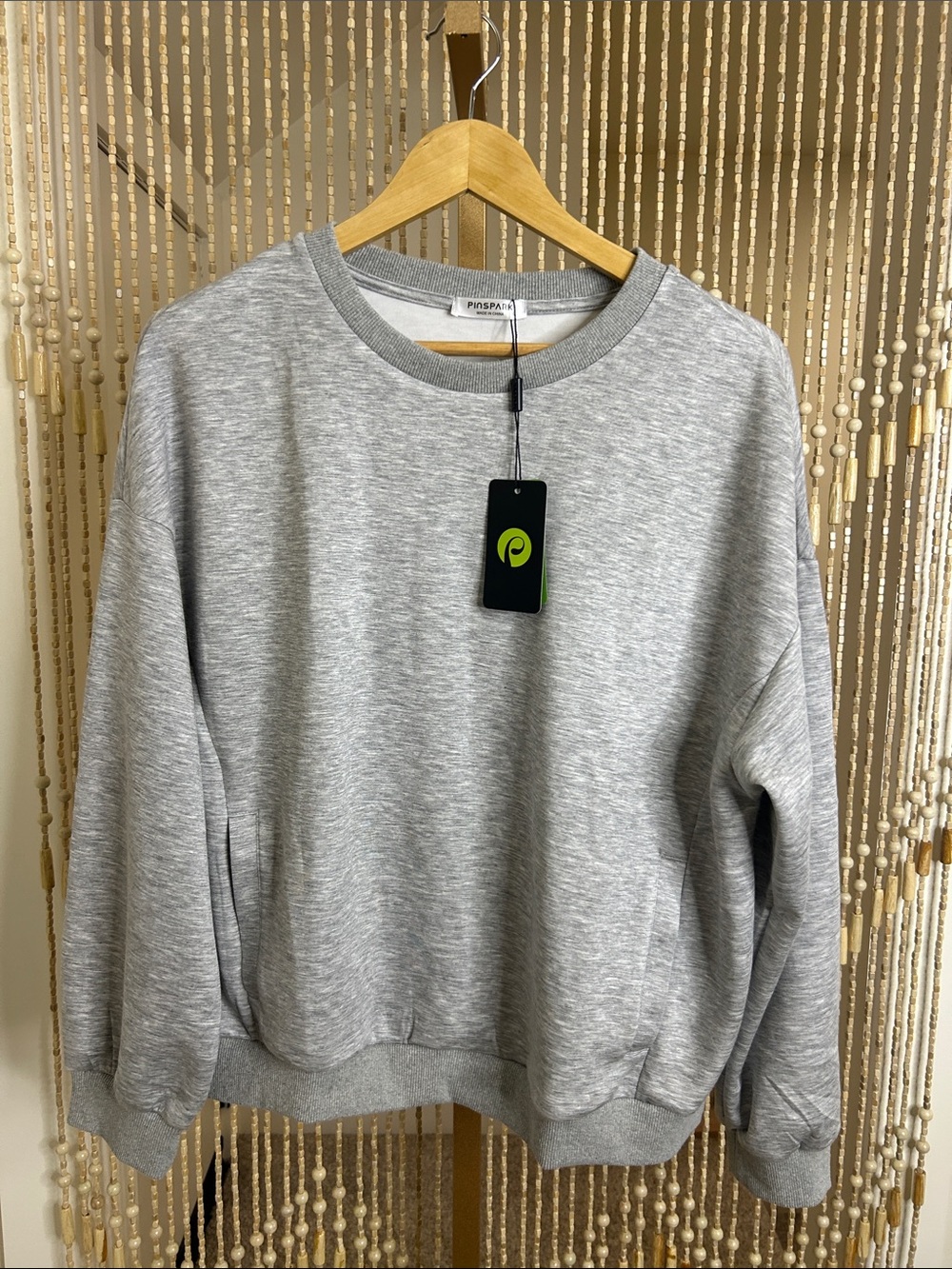 Women ? Light Gray Crewneck Sweatshirt - Pinspark